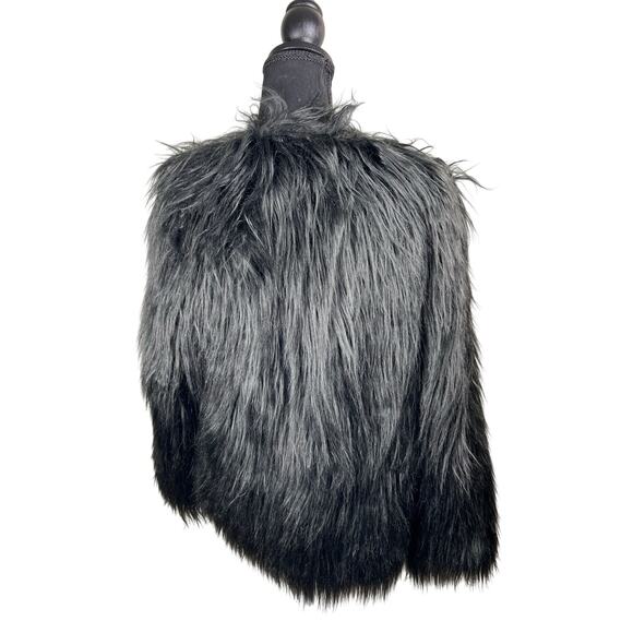 QVC Donna Salyers Fabulous Furs Tibby Collarless Faux Fur Coat BLACK NWOT SIZE S - Picture 3 of 6